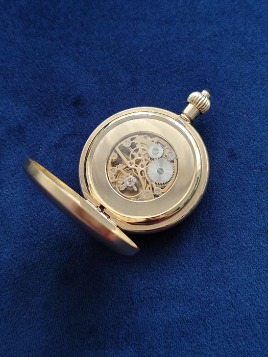 Ceas de buzunar mecanic auriu TCM