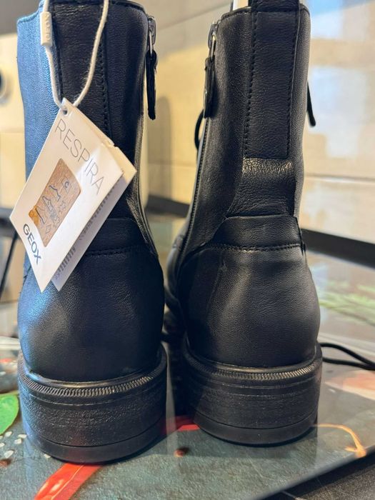 Ghete Barbati Piele Naturala GEOX Respira D16LQA - 41, Negru