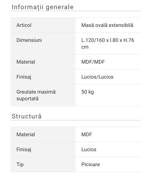 Vand masa extensibila Mobexpert