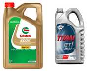 Двигателни масла Castrol EDGE и FUCHS TITANIUM  5W30  / 5W40  5 литра