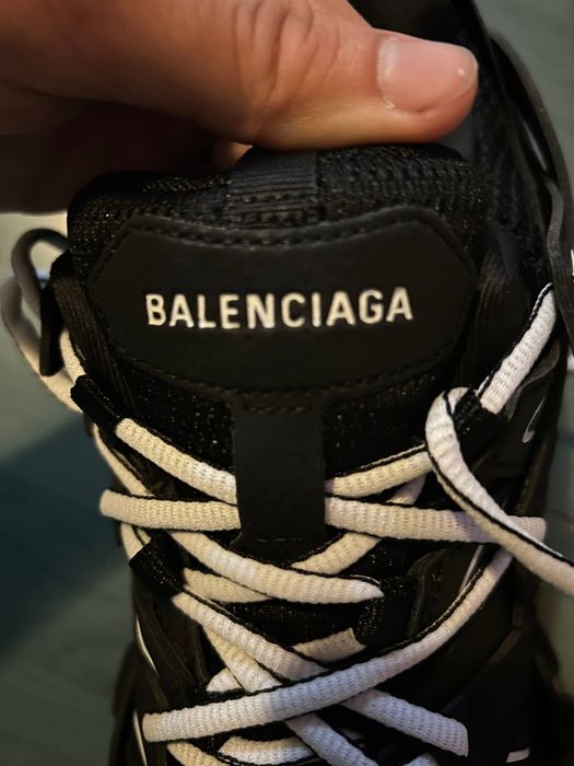 Balenciaga track cu leduri black white 2021 negri si albi confortabili