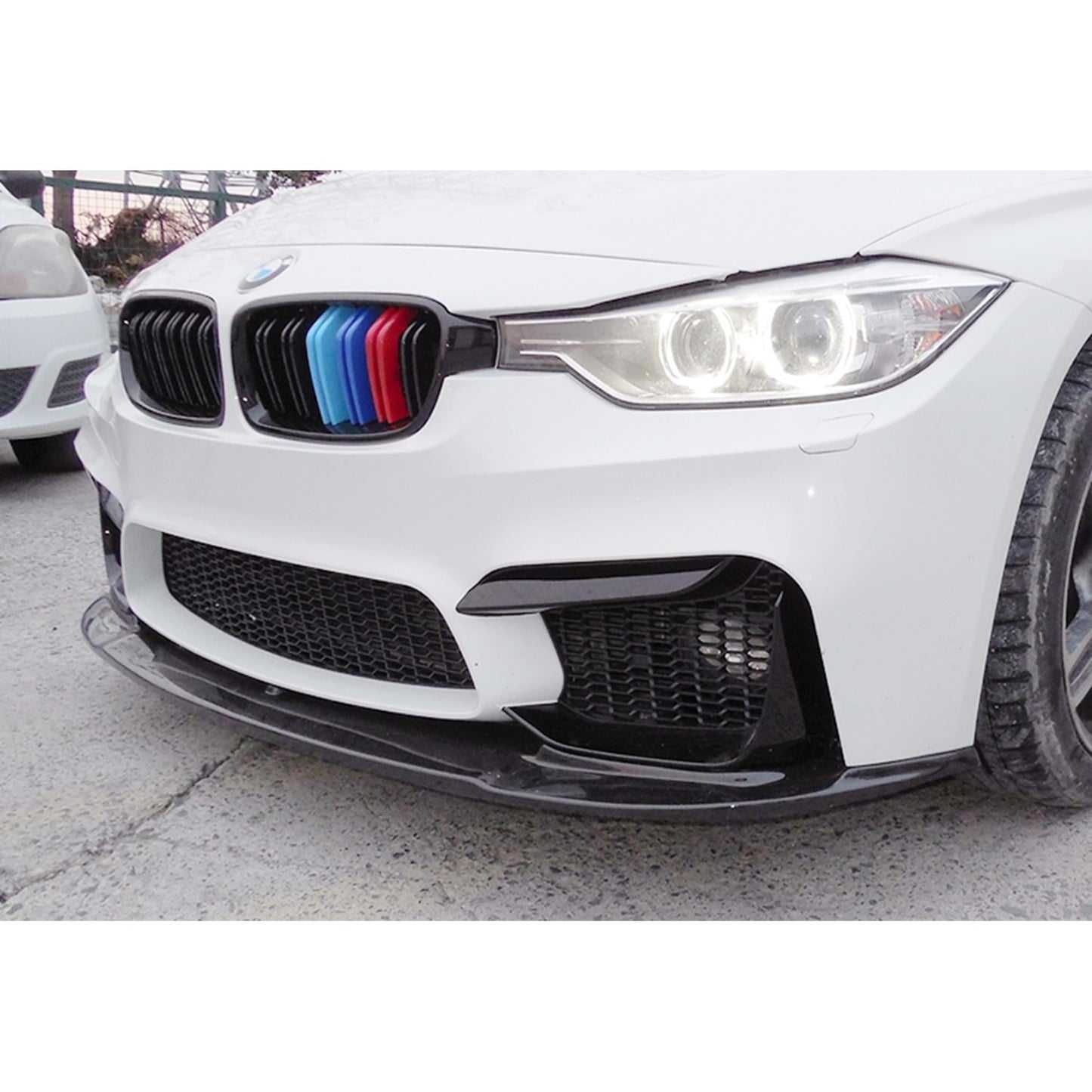 преден спойлер за bmw 3 серия f30 за m3 броня черен пиано лак
