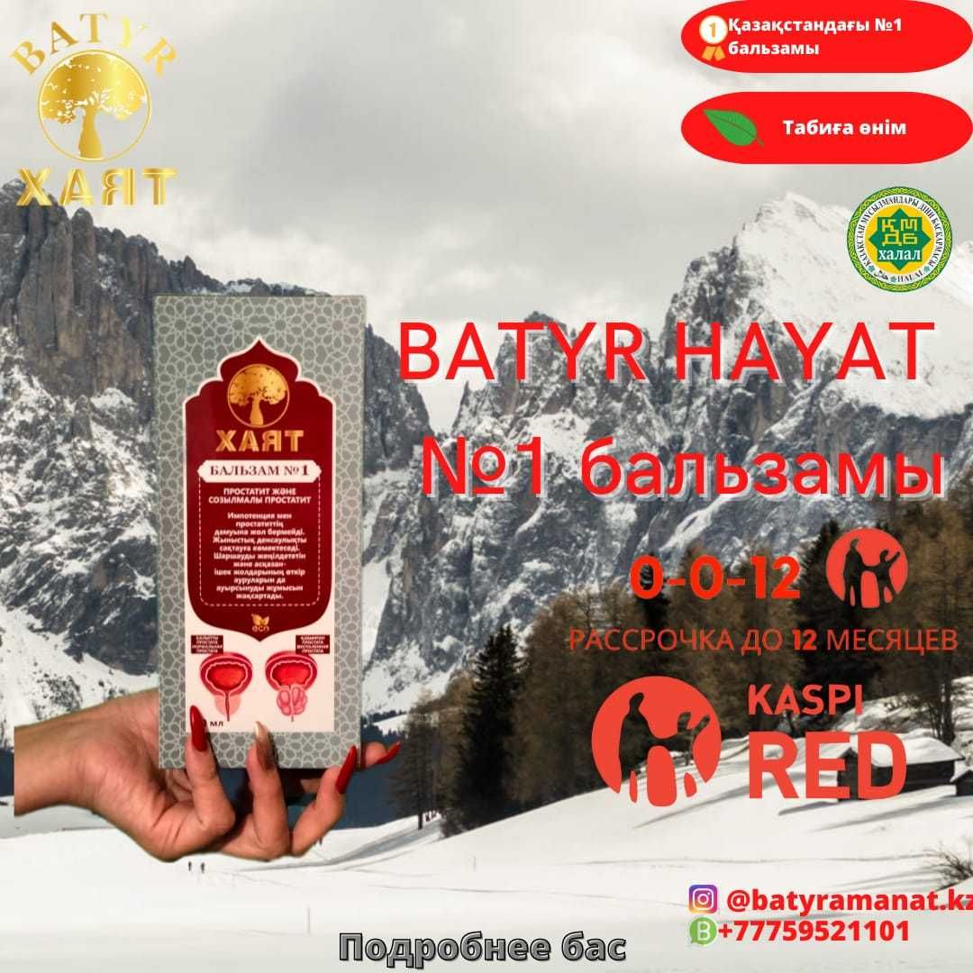 Batyramanat.kz №1 Хаят Бальзам Простатит және Геморрой ға арналған