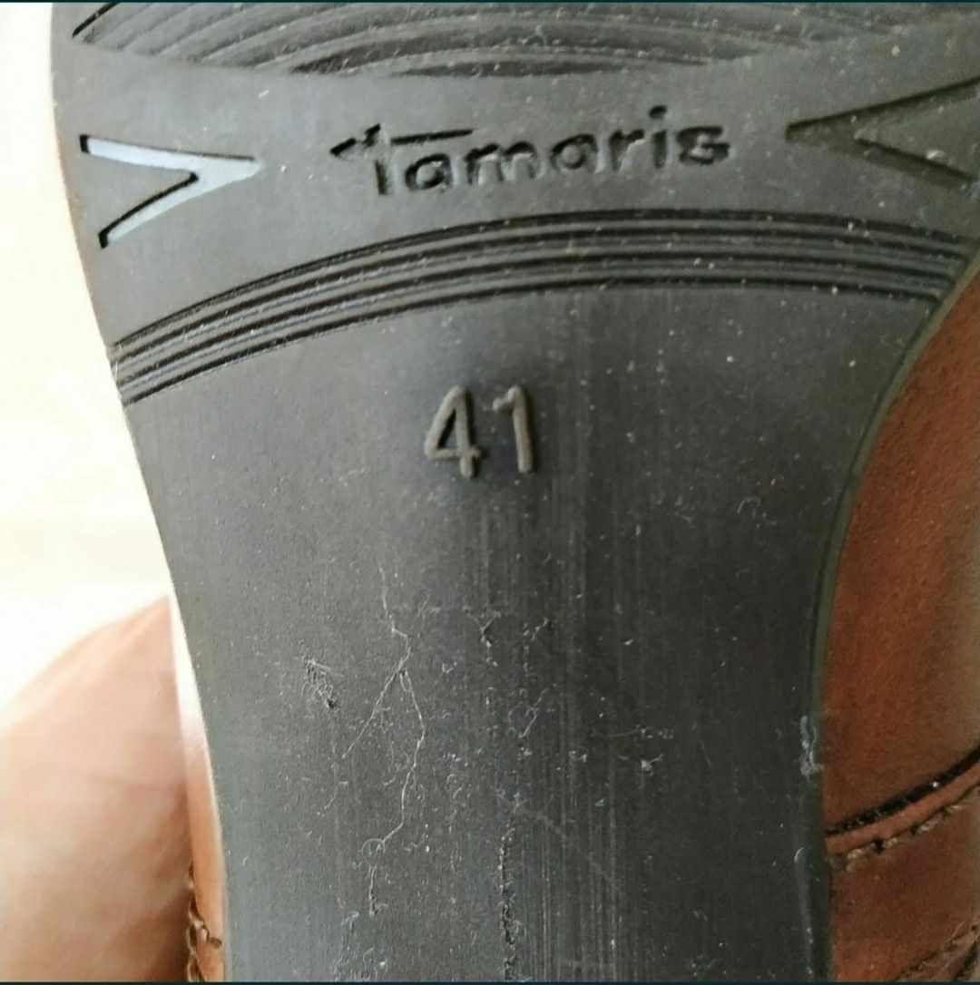 Туфли  кожанные разные Tamaris