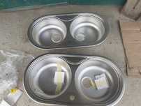 Chiuveta Inox Cuva Dubla Italia 85x45 cm cu Mic Defect