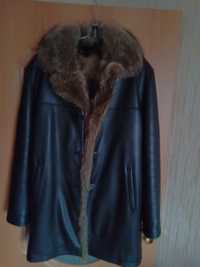 Кожанное пальто с меховым подкладом мужское.