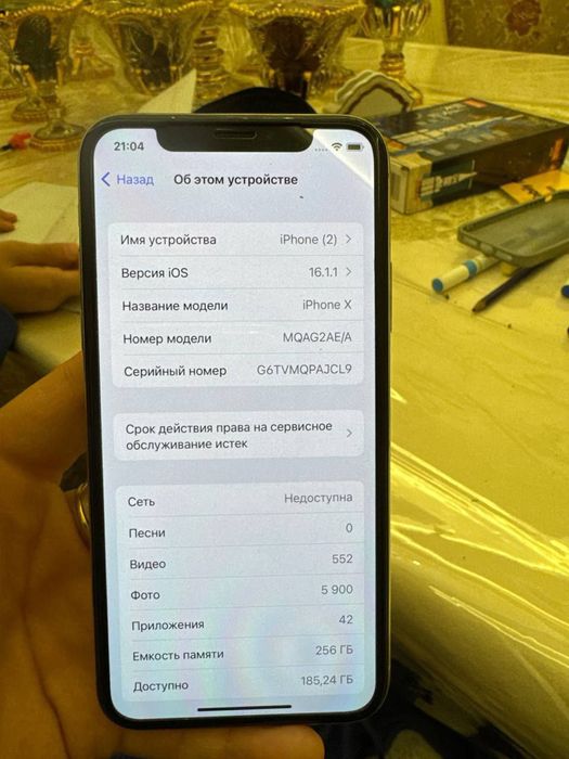 Iphone X 256gb AE/A region Aybi yoq