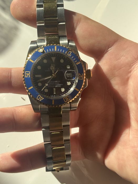 Rolex Submariner two-tone ,blue bezel and blue dial