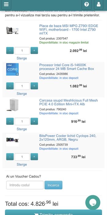 Combo carcasa SFF Meshlicious alba si Cooler AIO Bitspower