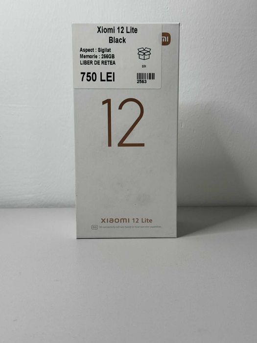 ZAP AMANET MARGEANULUI - Xiaomi 12 Lite - 256GB - Black - Nou #2537