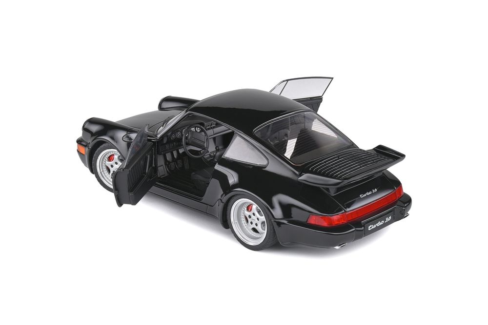 Macheta auto Porsche 911 (964) Turbo 3.6 Black (1993) 1:18 Solido