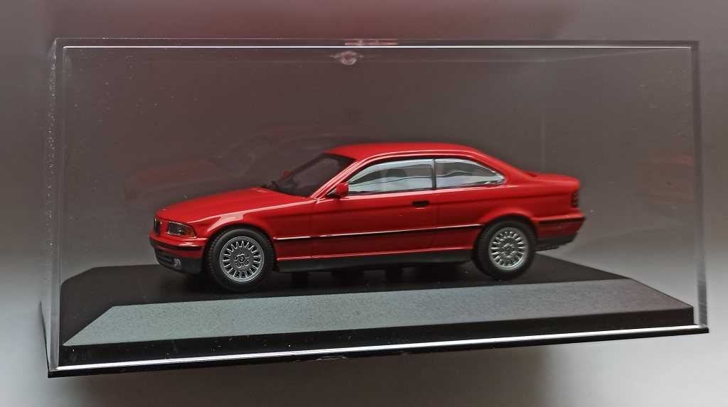 Macheta BMW seria 3 coupe (E36) "Pisicuta" 1992 rosu - Minichamps 1/43