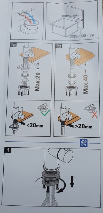 Baterie Chiuveta Bucatarie Neagra