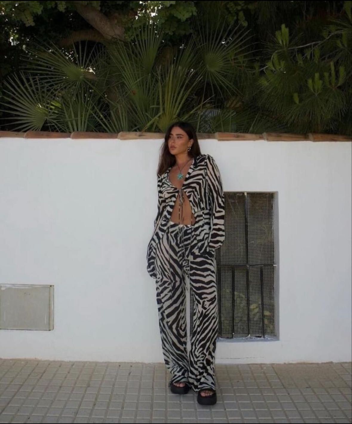 Плажен сет панталон и риза Плажен Cover up Beach cover up