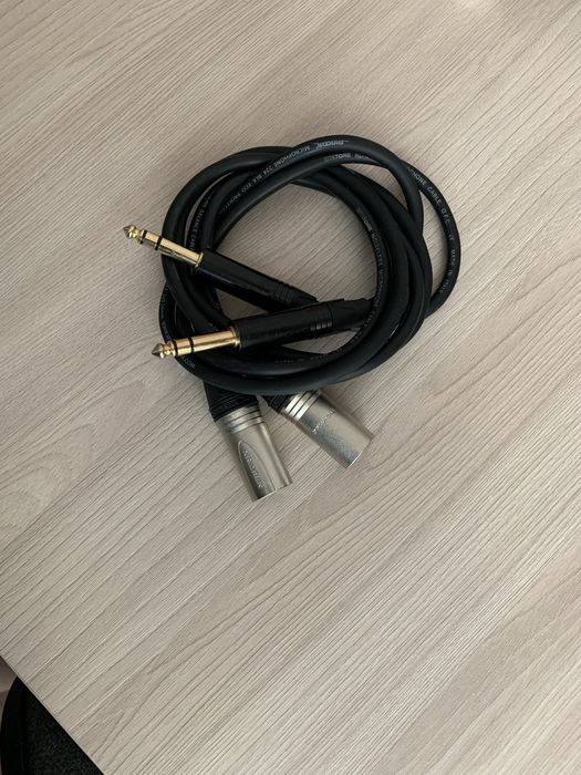 Профессиональные кабели XLR – Jack 6.3 мм (стерео) 1 метр и 40см