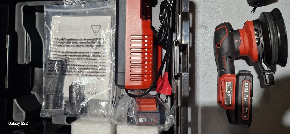 Flex masina de șlefuit pe acumulator