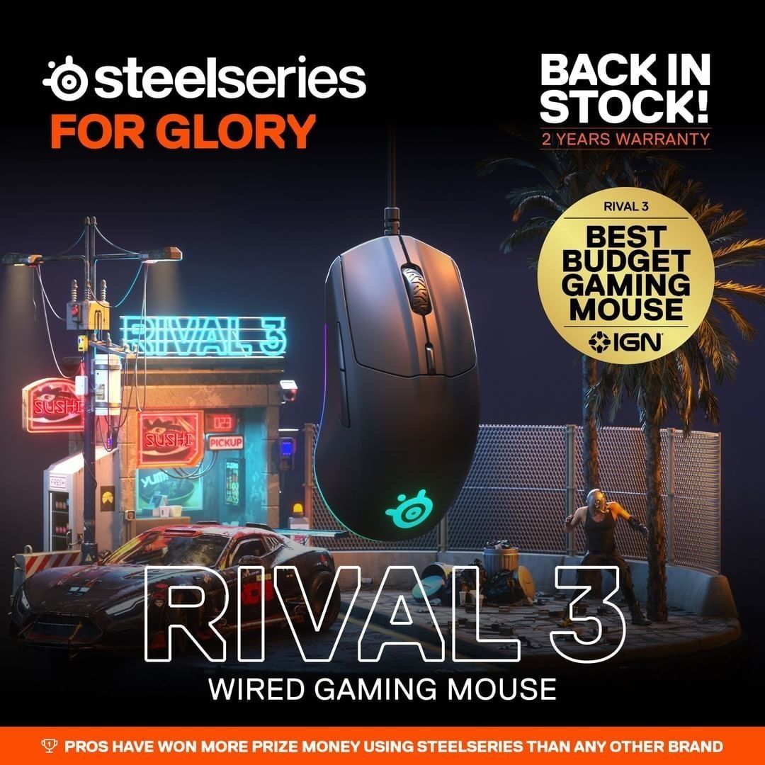 СКИДКА! Steelseries RIVAL 3 RGB Проводная мышка/мышь