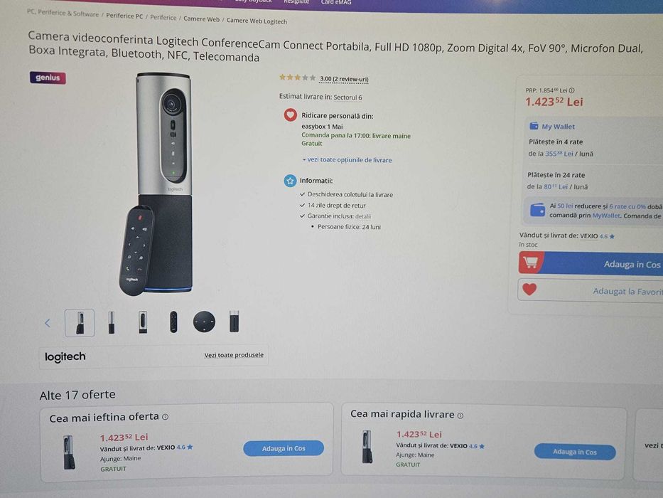 Logitech ConferenceCam Connect PortabilaFullHD1080p(picnic)Videochat