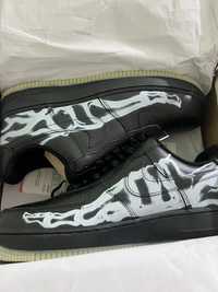 Кроссовки Nike air force 1 skeleton black