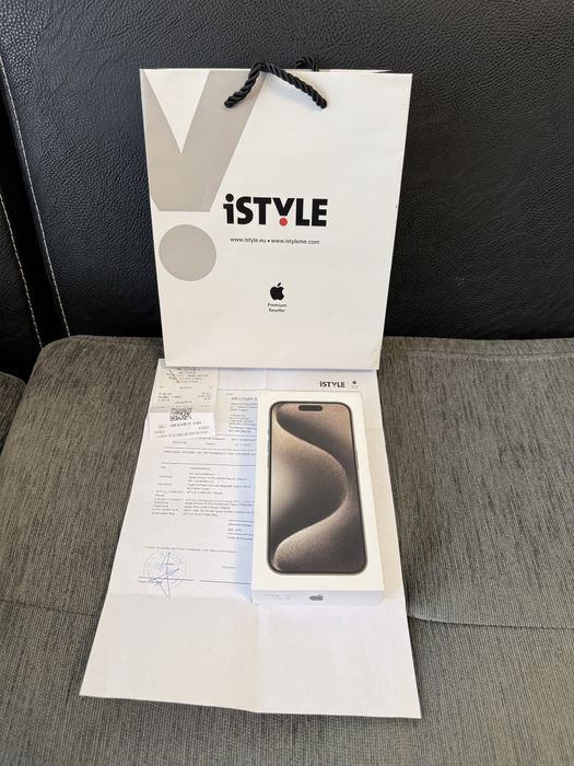 КАТО НОВ 256GB iPhone 15 Pro istyle Гаранция 2025г. Natural