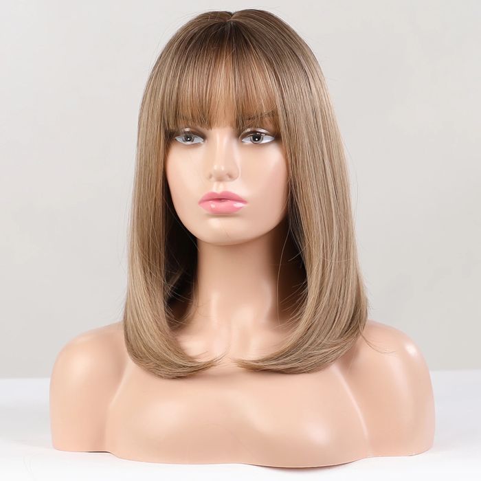 Peruca T42 (Daira-Shop.ro) Blonda Bob Scurta Ombre blond cenusiu