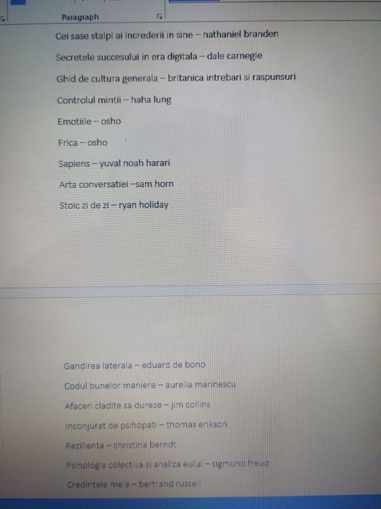 Cărți dezvoltare personala