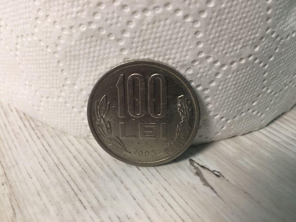 Moneda 100 lei cu chipul lui Mihai Viteazul, 1993 (transport gratuit)