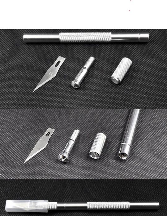 Стоманен резец скалпел + 5 броя резци