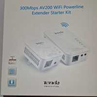 Kit wifi extender Wireless TENDA PW201A+P200 Homeplug AV, 300 Mbps