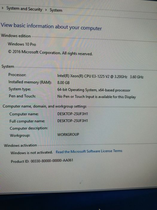 Unitate desktop xeon e3