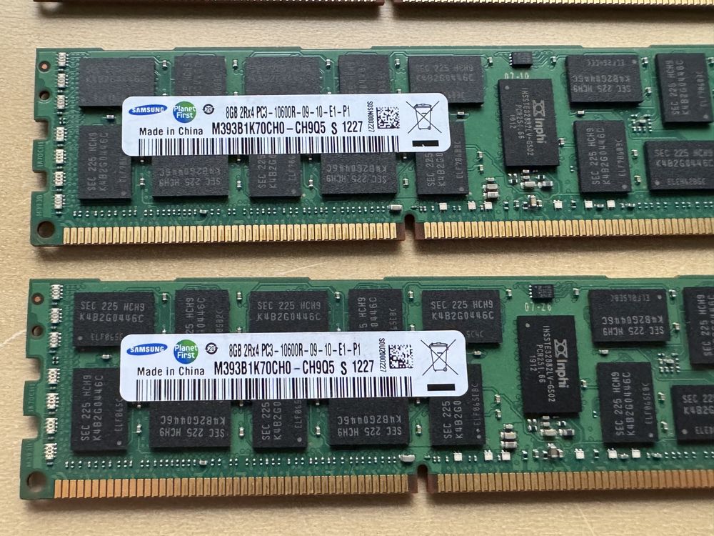 Kit memorie Samsung 96GB (12x8GB) DDR3 ECC PC3-10600R 1333Mhz