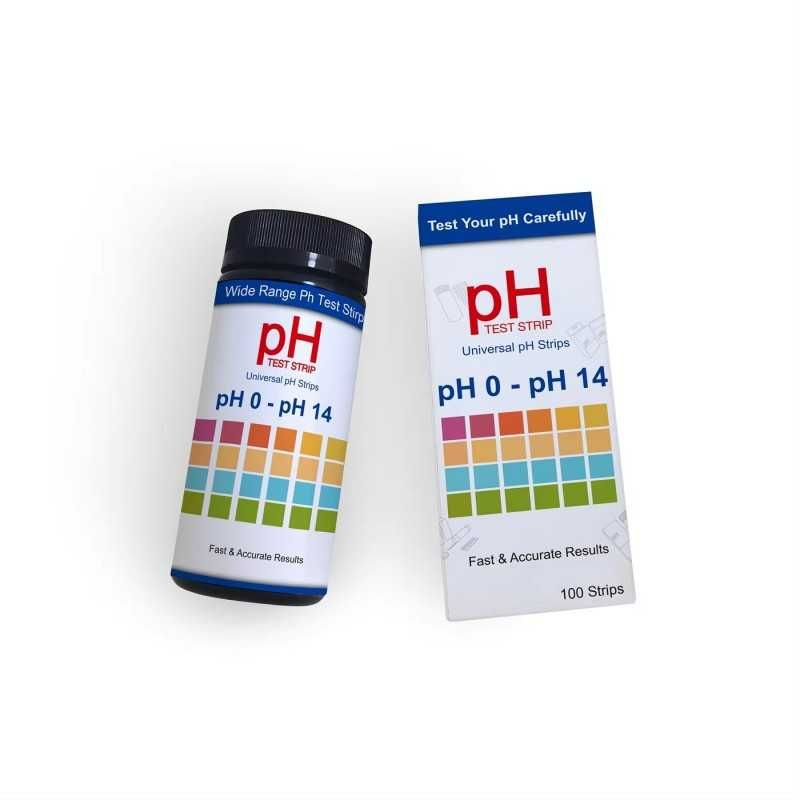 pH тест ленти с обхват 0–14pH,100 бр в кутия,Лакмусова хартия 20214445