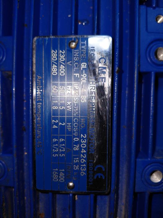 Motor cu reductor 1.5kw