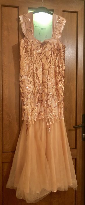 Rochie lunga de ocazie cu paiete