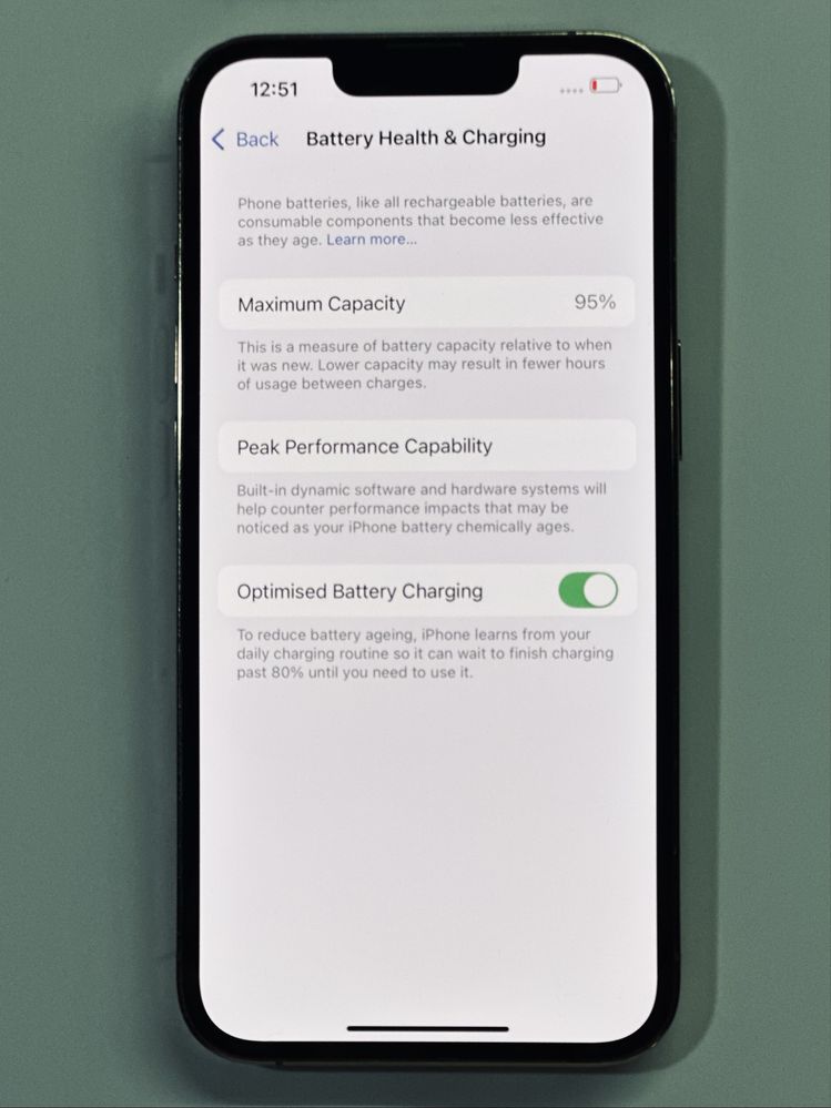iPhone 13 Pro Gold 95% battery