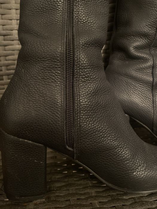 Cizme cu fermoar, piele naturala, marimea 35