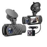 Camera Auto de Bord Tripla, Full HD 1080p, Inregistrare Bucla, HDR