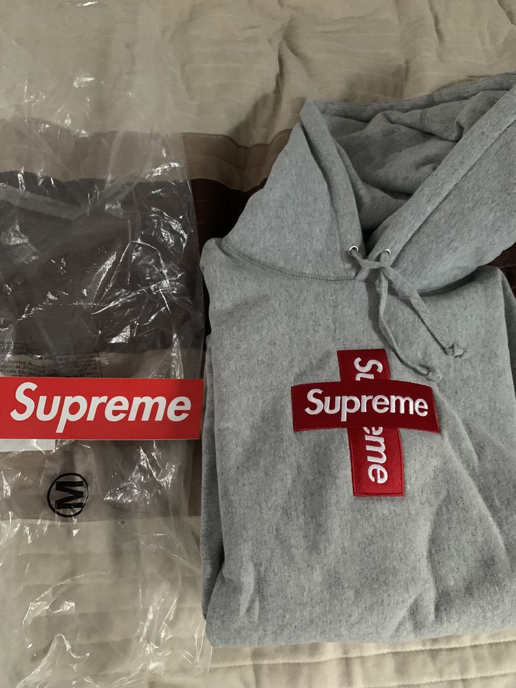 Supreme Box Logo Hooded Sweatshirt Heather Grey