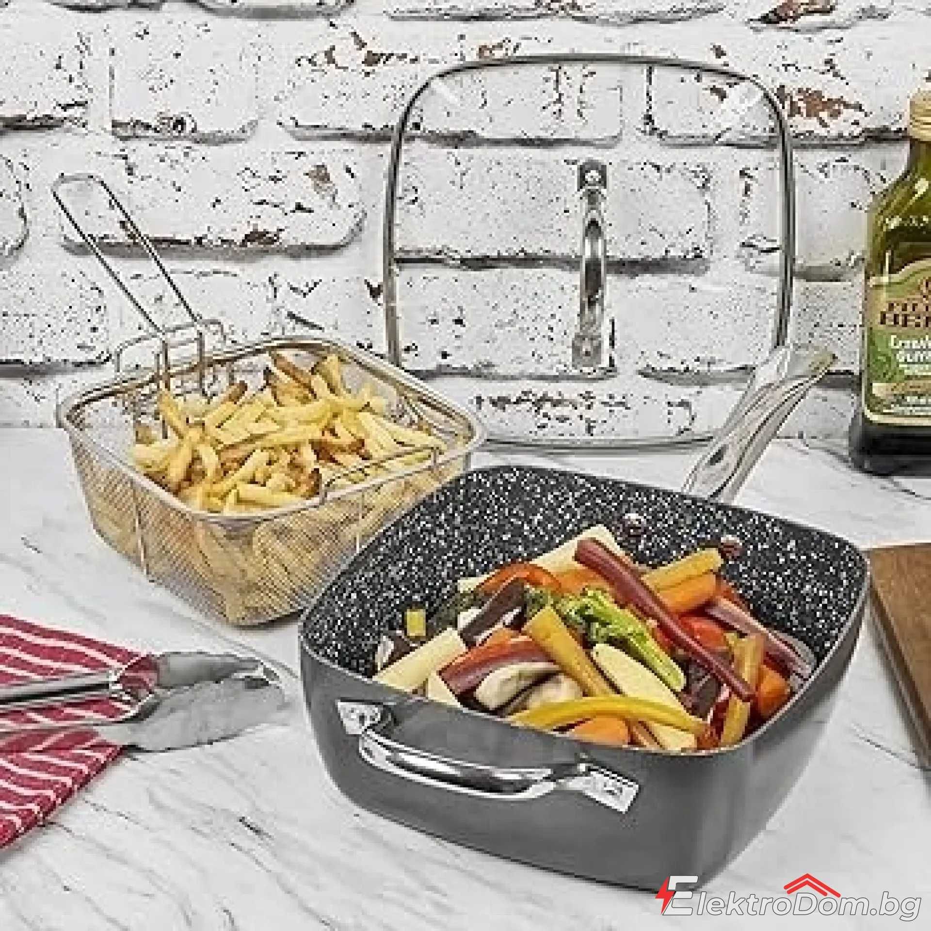 Мултифункционален комплект тиган, 5 части Pan Chefs;Медно покритие