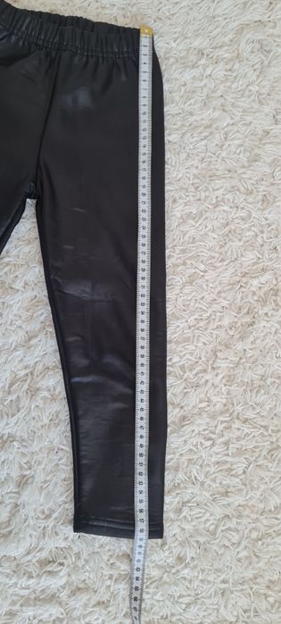 Pantaloni colanti groși negri piele fete 5 ani 110-116  GEMENE