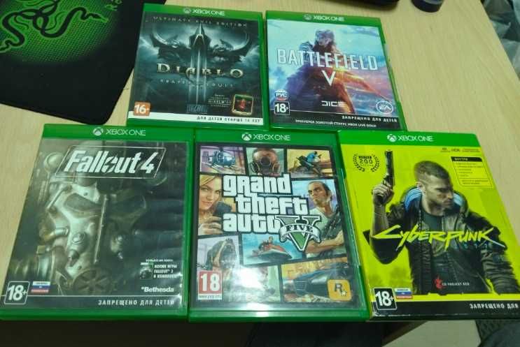 Продам игры диски для Xbox One, Series. GTA V, Fallout 4, Cyberpunk