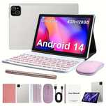 Розов таблет 10.1 инча с ОС Android 14, 2в1 *PINK*