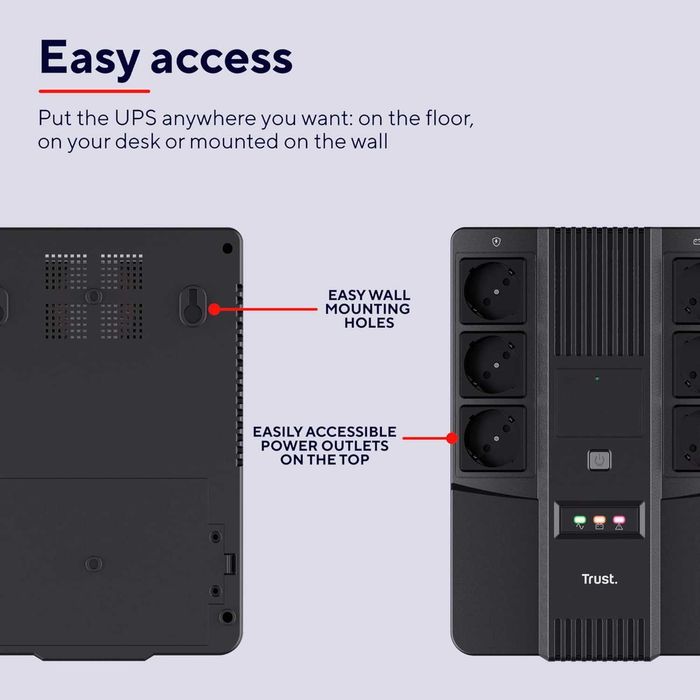 Нов UPS Trust Maxxon 800VA / 360W (Непрекъсваемо Захранване)