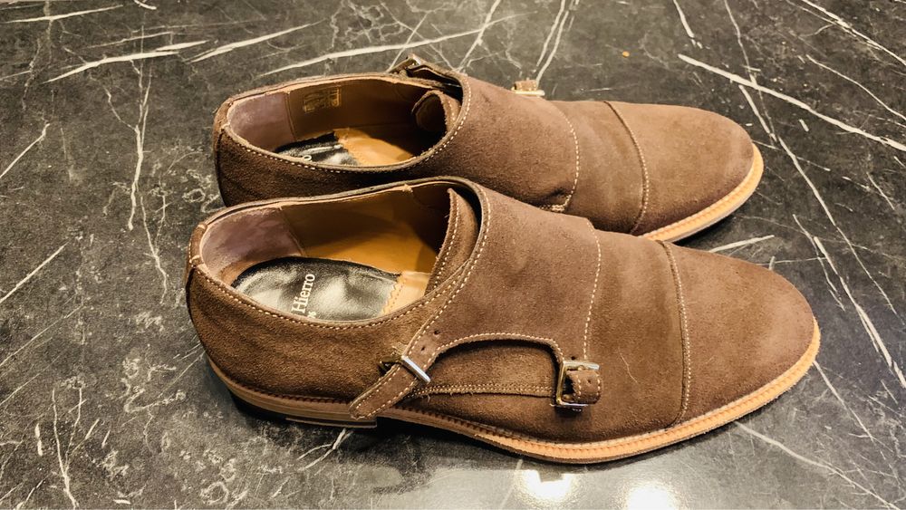 Pantofi Pedro Del Hiero PDH,  double monk, 41, NOI