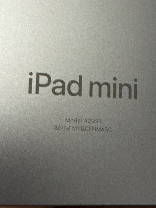 Ipad Mini 7  A17 pro 128gb Wifi