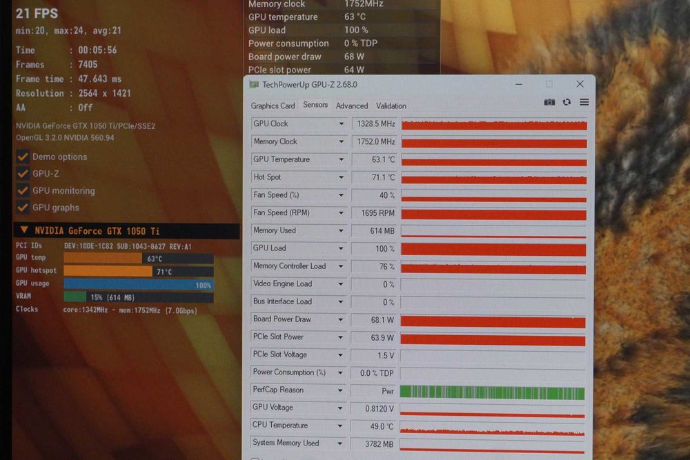 Видеокарта GPU GTX 1050 Ti ASUS Cerberus (no 6pin power) / Вкл.ДДС
