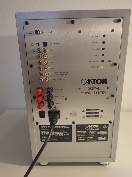 Subwoofer activ Canton Movie System cu amplificare iesire boxe