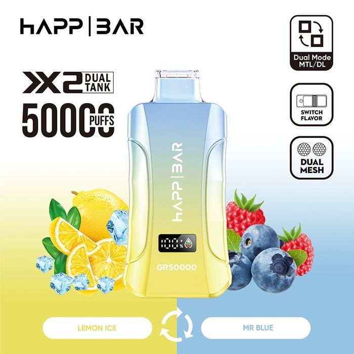 Vape happ bar 50000 puffs / 2 flavours
