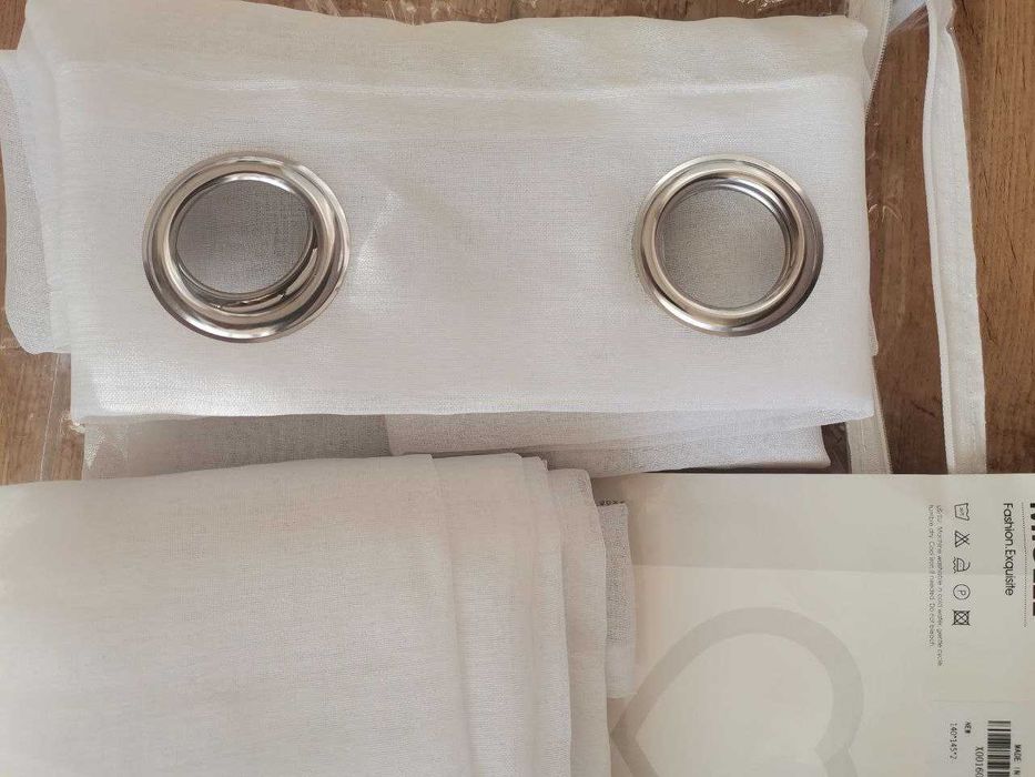 Два броя луксозни пердета Ленена структура НОВИ Topfinel Германия