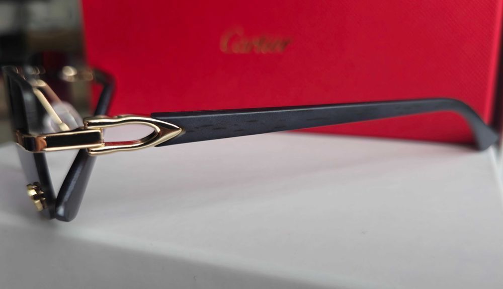 Ochelari de soare rimless Cartier Horn Purple